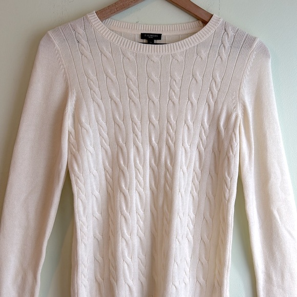 Talbots Wool Blend Cable Knit Sweater - Picture 2 of 6